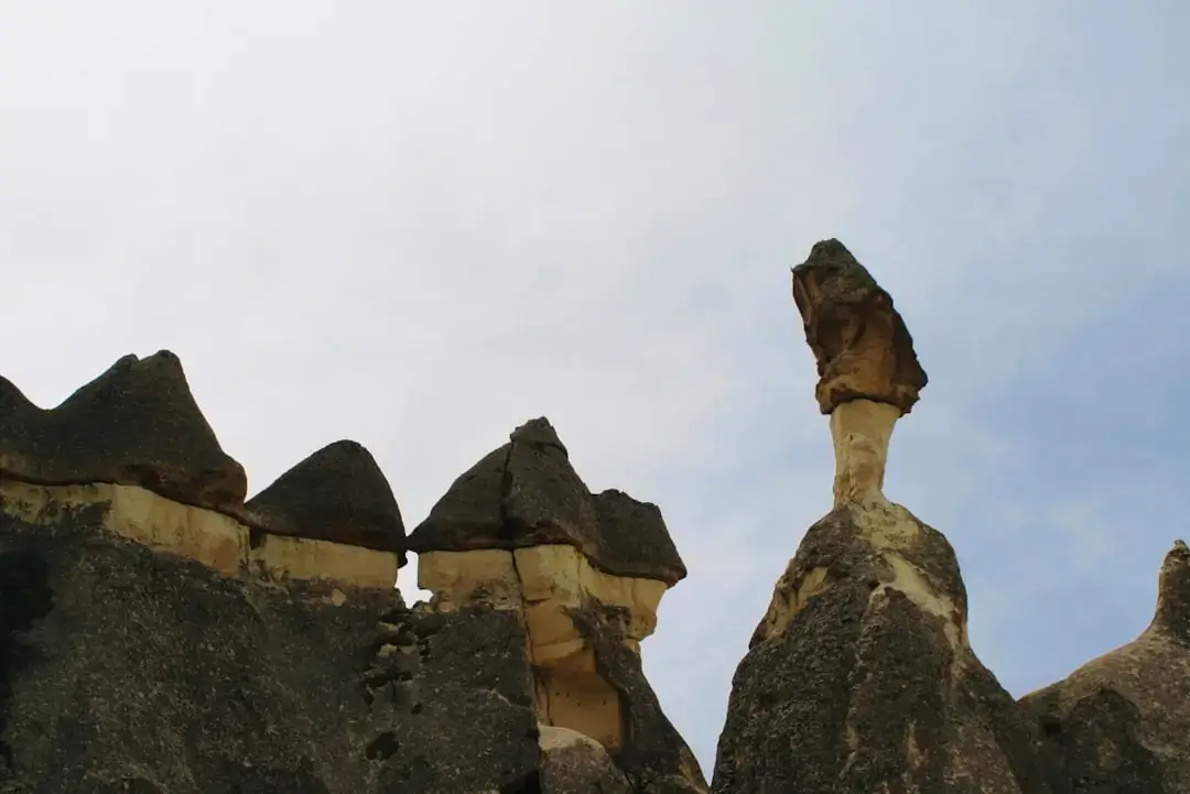 Aerial view of the unique gray limestone needle formations and jagged cliffs in Tsingy de Bemaraha National Park, Madagascar.