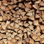brown and black firewood lot