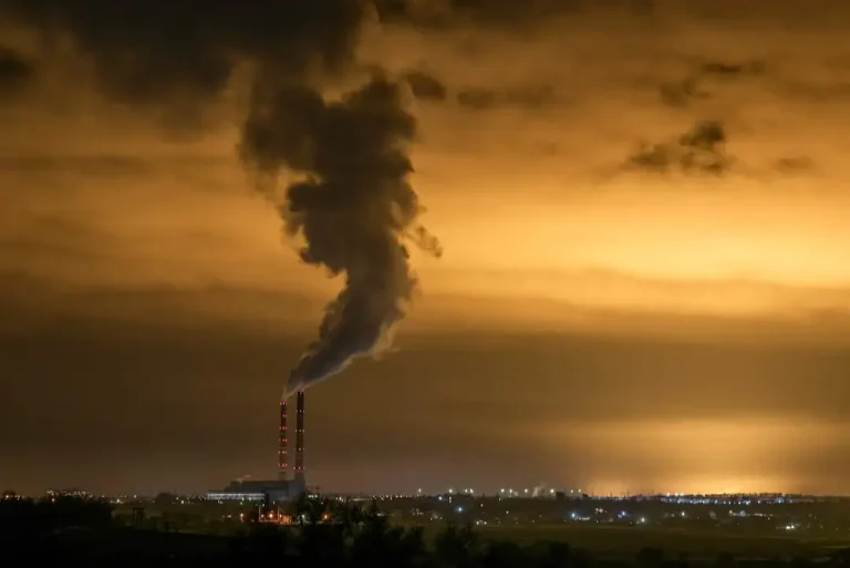 smoke coming out of factory