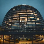 clear glass dome building