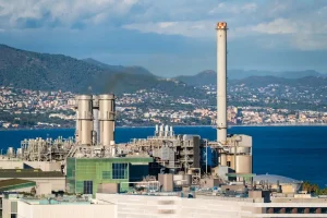 A modern waste-to-energy incineration plant with clean emissions representing eco-friendly waste management solutions.