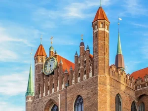 A beautiful view of the historic city of Gdansk featuring family-friendly activities and waterfront attractions.