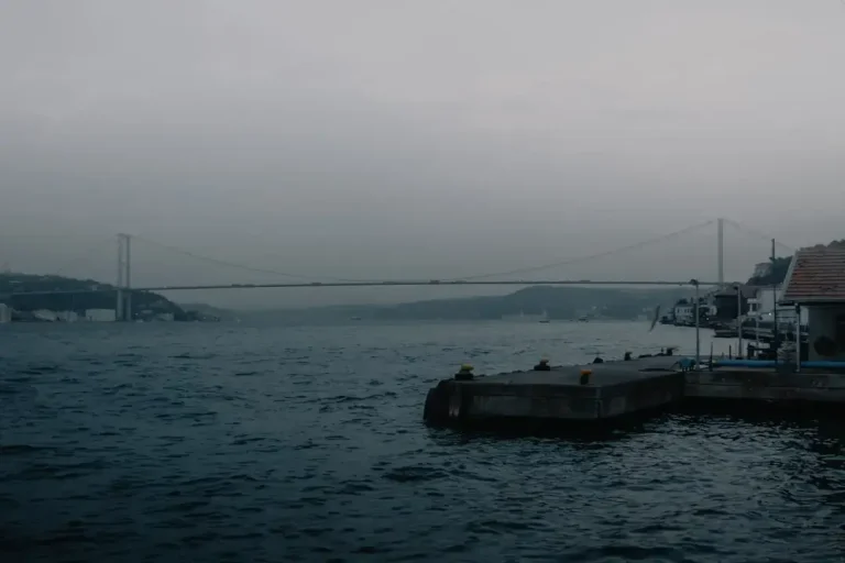 Aerial view of the Bosphorus Bridge in Istanbul, symbolizing Turkey as a bridge between Europe and Asia.